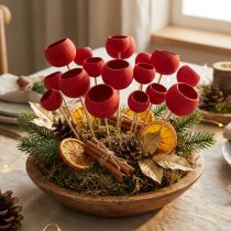 Product Bell Cup on a stick Mix Red 15 pcs