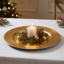 Product Plastic plate Ø33cm gold with gold leaf effect