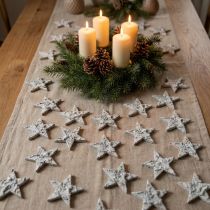 Product Scatter decoration birch star whitened Ø4cm 80 pcs