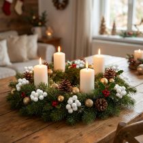 Product Mini Christmas Ball White Marbled Mirror Berries Ø20mm 140 pcs