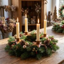 Product Candlestick candles Advent star brown Ø9.5cm 4pcs