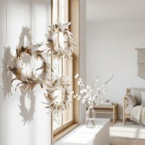 Product Wreath of feathers deco feathers nature window decoration Ø20cm 3pcs