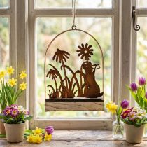 Product Easter decoration rust bunnies decoration hanging decoration metal 20×5×29.5cm