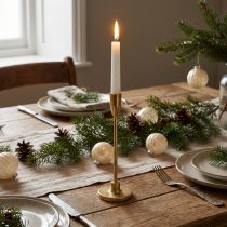 Product Candlestick gold stick candle holder metal H26cm