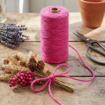 Product Jute ribbon jute cord decorative ribbon jute fuchsia Ø3mm 200m