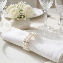 Product Pearl ribbon ivory decorative pearls Ø6cm