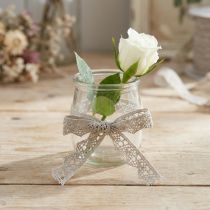 Product Decorative ribbon lace beige grey 22mm 20m