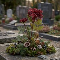 Product Artificial chrysanthemum in burgundy Ø5cm/Ø11cm L70cm