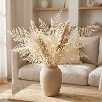 Product Artificial fern as bleached L34cm 12 pcs 2 bunch