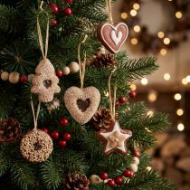 Product Artificial Christmas cookie decorations, tree ornaments, country style, set of 12