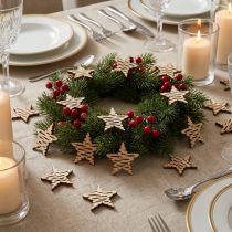 Product Scatter decoration wooden stars Christmas natural Ø4cm 72 pcs