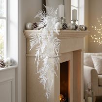 Product Asparagus artificial asparagus fern white glitter winter decoration 105cm