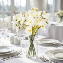 Product Daffodil branch for seasonal wedding arrangements, beautiful, 33cm, 6 pieces
