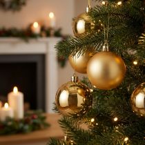 Product Christmas ball gold 10cm 4 pieces