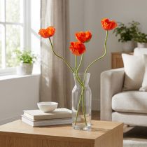 Product Poppies artificial flowers orange 58cm–74cm 3pcs
