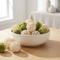 Product Rattan ball bleached Ø4cm 24 pcs