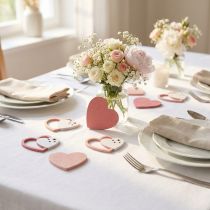 Product Scatter decoration hearts pink/white 24 pcs