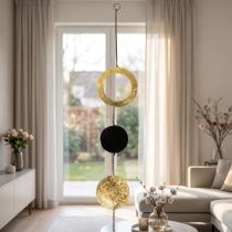 Product Hanging window decoration circles and discs, modern for any room design, 80cm