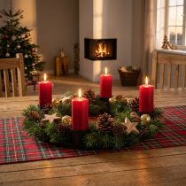Product Candle ring rod candles candle holder metal black Ø35cm
