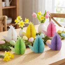 Product Decorative figures honeycomb paper chickens colored 7.5×4.5×8cm 6pcs