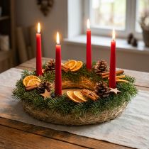 Product Straw wreath base, 35cm, set of 2, door wreath, Advent wreath