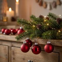 Product Mini Christmas balls red glass matt gloss Ø3cm 22 pcs