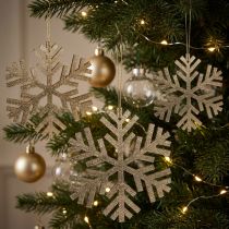 Product Snowflake Hanging Decoration Gold Ø8cm - Ø12cm 9pcs