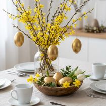 Product Goose Eggs Golden Blown Eggs Easter Decoration 10 pcs