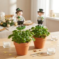 Product Chimney sweep with clover, plug for New Year's Eve, lucky charm, St Patricks Day L27cm 4 pcs