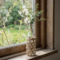 Product Deco bottle glass glass bottle decoration braided Ø9.5cm H31cm