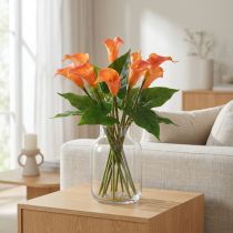Product Calla Lily Apricot Kalla Artificial Flowers Orange Exotics 44cm