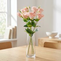 Product Artificial Eustoma Lisianthus Bundle in Soft Pink - 52cm, Set of 5 Stems