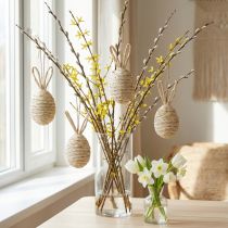 Product Decorative Easter eggs for hanging with bunny ears 13.5cm 4 pcs