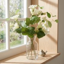 Product Artificial sweet peas, garden flowers, white, 85cm
