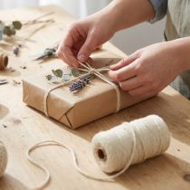 Product Jute ribbon jute cord decorative ribbon jute cream Ø3mm 200m