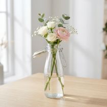 Product Bottle decorative glass with cap clear Ø7cm 20.5cm