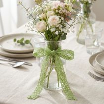 Product Lace ribbon, decorative ribbon, green, 18mm wide, 20m long