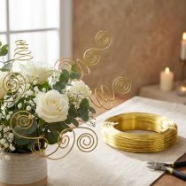 Product Craft wire gold Ø2mm 60m aluminium wire for decoration, jewelry, floristry, creative projects