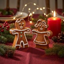 Product Ceramic Christmas decoration gingerbread woman and man set 7cm 6 pack
