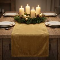Product Table ribbon velvet table runner gold brown decorative fabric 28×270cm for table decoration