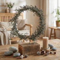 Product Decorative wreath "Rustic Asparagus" on a wooden base, natural table decoration Ø35cm, handmade decoration for all year round