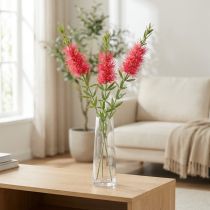 Product Artificial Flowers Red Carmine Bottlebrush 70cm 3pcs