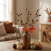 Product Decorative branch acorns decoration green autumn decoration artificial 80cm