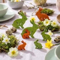 Product Wooden rabbit 2cm - 4cm colorful assorted 96 pieces