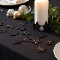 Product Mini glitter star black 2.5 cm 96 pieces