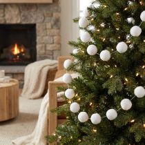 Product Christmas tree decoration snowball garland decoration white 185cm