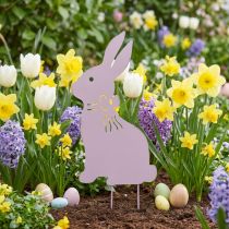 Product Garden stake metal bunny bed stake lilac 17×28.5cm