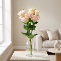 Product Artificial flowers Eustoma Lisianthus pink cream 52cm 5 pcs