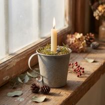 Product Candle holder vintage cup decoration grey Ø11cm H11cm