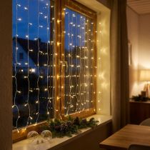Product Light curtain 120 LED light chain warm white 100×180cm